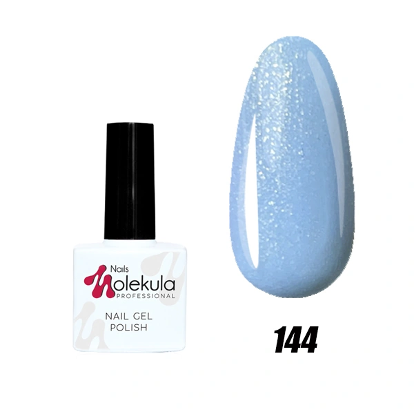 Гель-лак Molekula Gel Polish №144 Блакитний з мерехтінням 11 мл