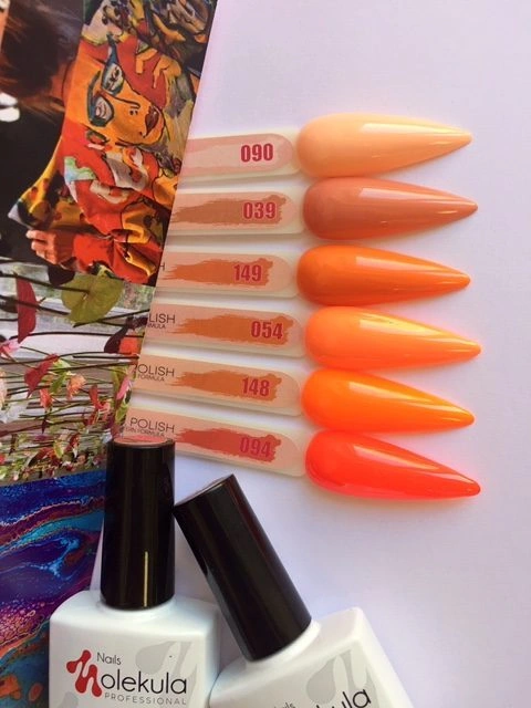 Гель-лак Molekula Gel Polish №148 оранжево-рудий, неоновий 11 мл