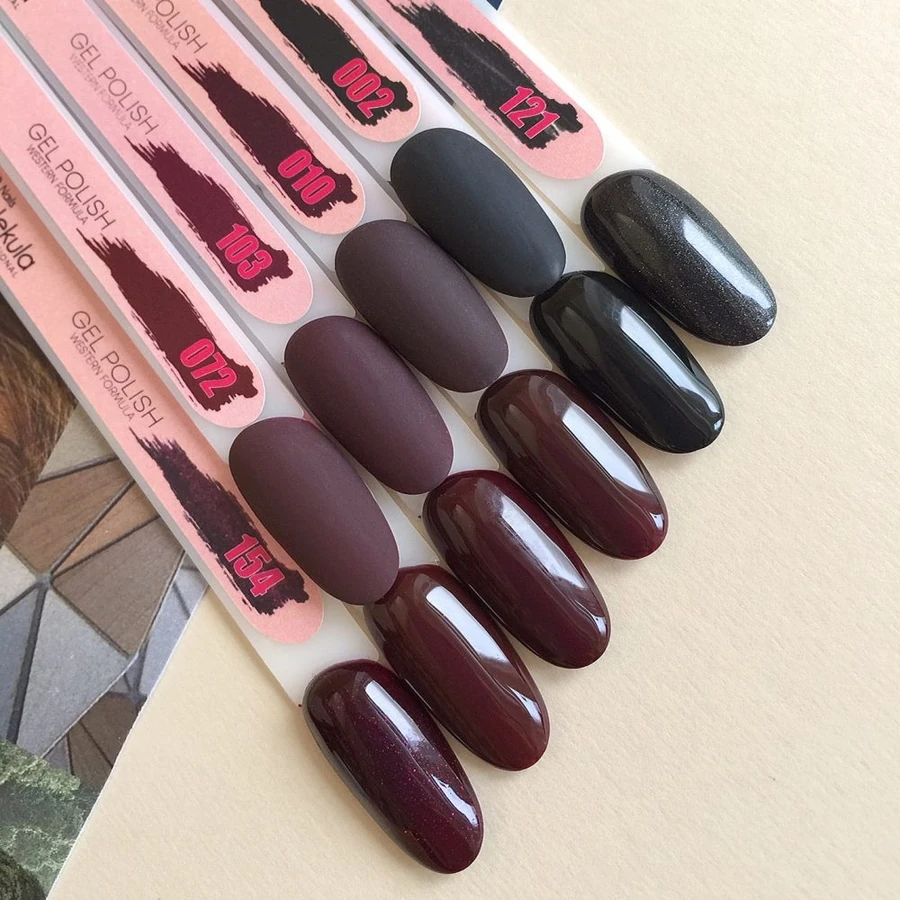 Гель-лак Molekula Gel Polish №154 Бордовий з мерехтінням 11 мл