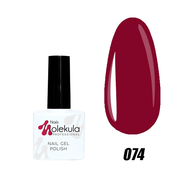 Гель-лак Molekula Gel Polish №074 Темно-червоний, Емаль 11 мл