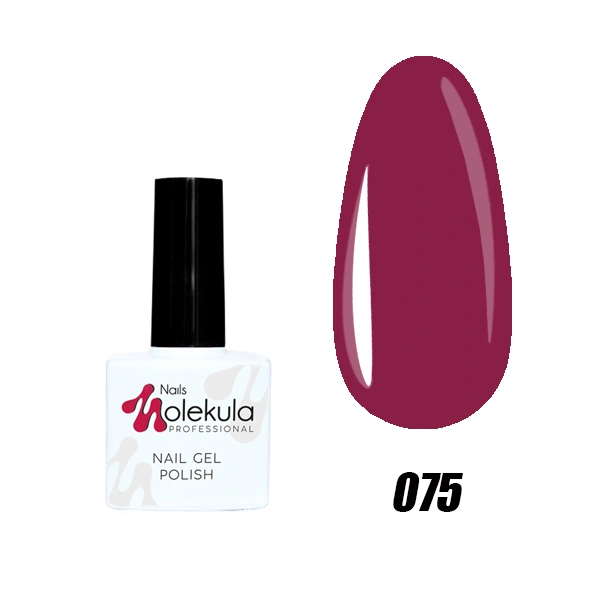 Гель-лак Molekula Gel Polish №075 Бордово-сливовий, Емаль 11 мл