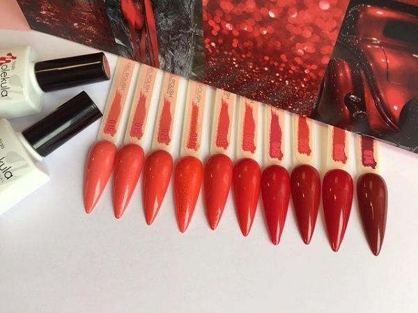 Гель-лак Molekula Gel Polish №080 Оранжево-червоний, Перламутр 11 мл