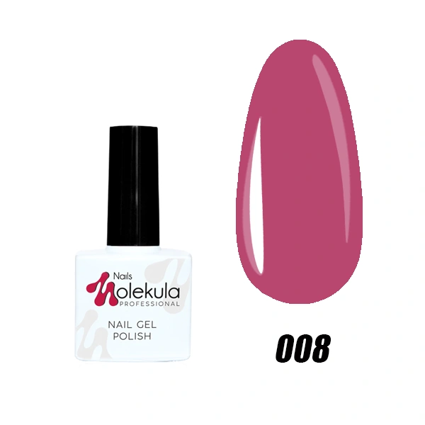 Гель-лак Molekula Gel Polish №008 Рожевий, Емаль 11 мл