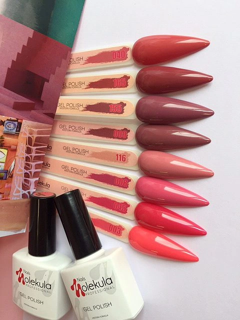 Гель-лак Molekula Gel Polish №008 Рожевий, Емаль 11 мл