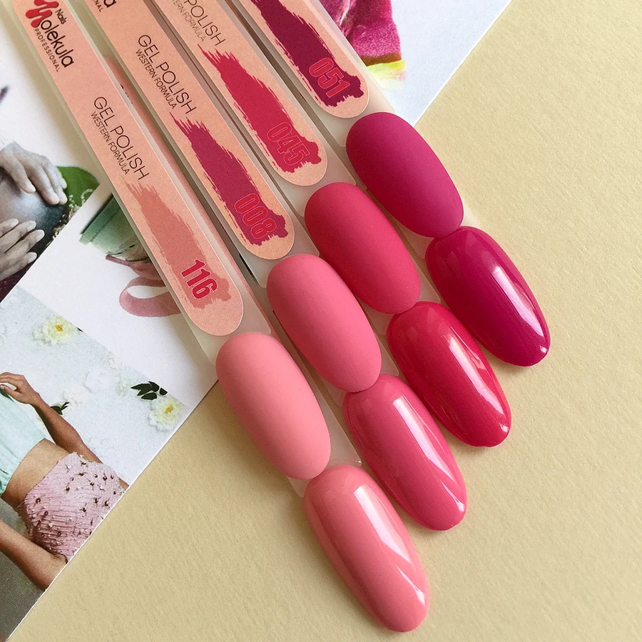 Гель-лак Molekula Gel Polish №008 Рожевий, Емаль 11 мл