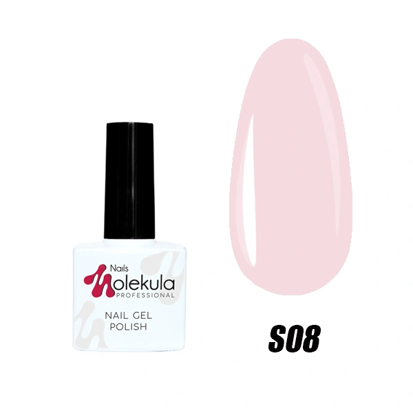 Гель-лак Molekula S08 Candy Сhampagne бежево-рожевий, емаль 11 мл