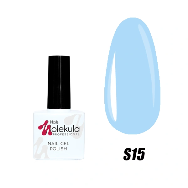 Гель-лак Molekula S15 Blue Ocean блакитний, емаль 11 мл