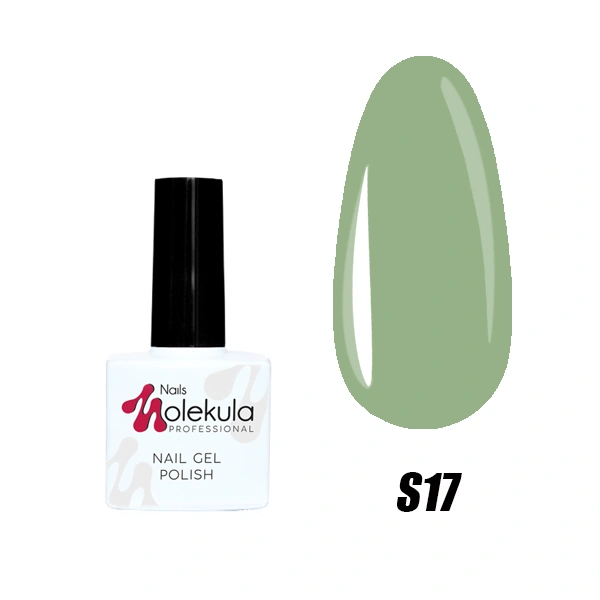 Гель-лак Molekula S17 Mojito світлий хакі, емаль 11 мл