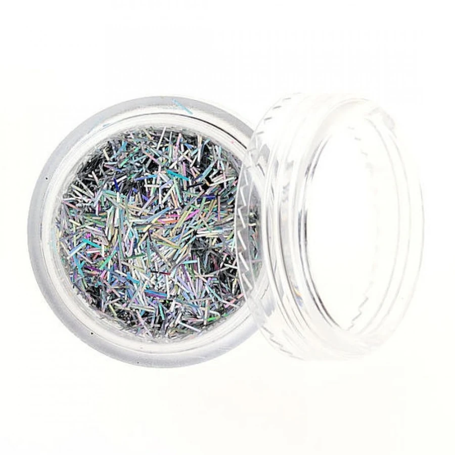 Стружка-соломка Molekula Shaving-Straw №08 (Silver Holographic) срібло голографік