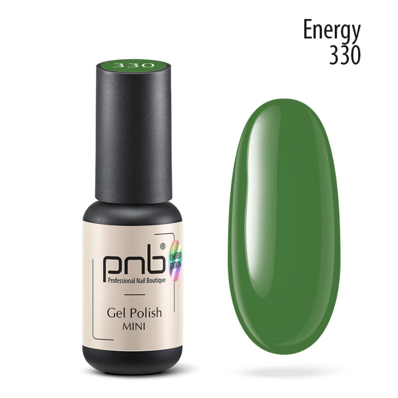 Гель-лак PNB №330 Energy оливковий, емаль 4 мл