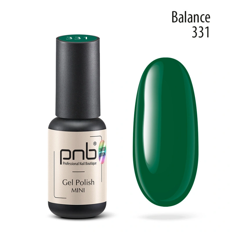 Гель-лак PNB №331 Balance зелений, емаль 4 мл
