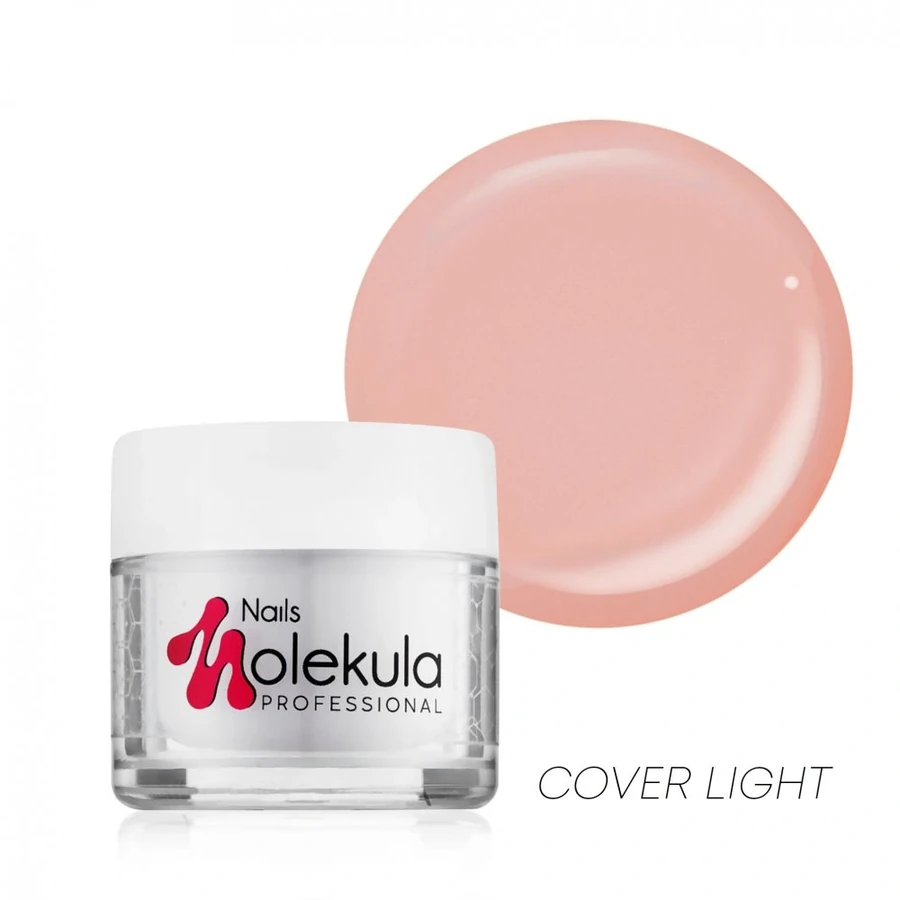 Камуфлюючий гель для моделювання нігтів Molekula Gel №08 Cover Light рожево-бежевий 15 мл