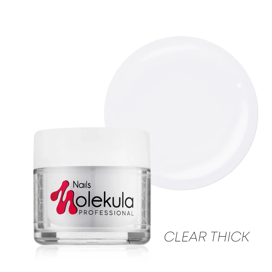 Універсальний гель для моделювання нігтів Molekula Gel №02 Clear Thick прозорий желе 15 мл