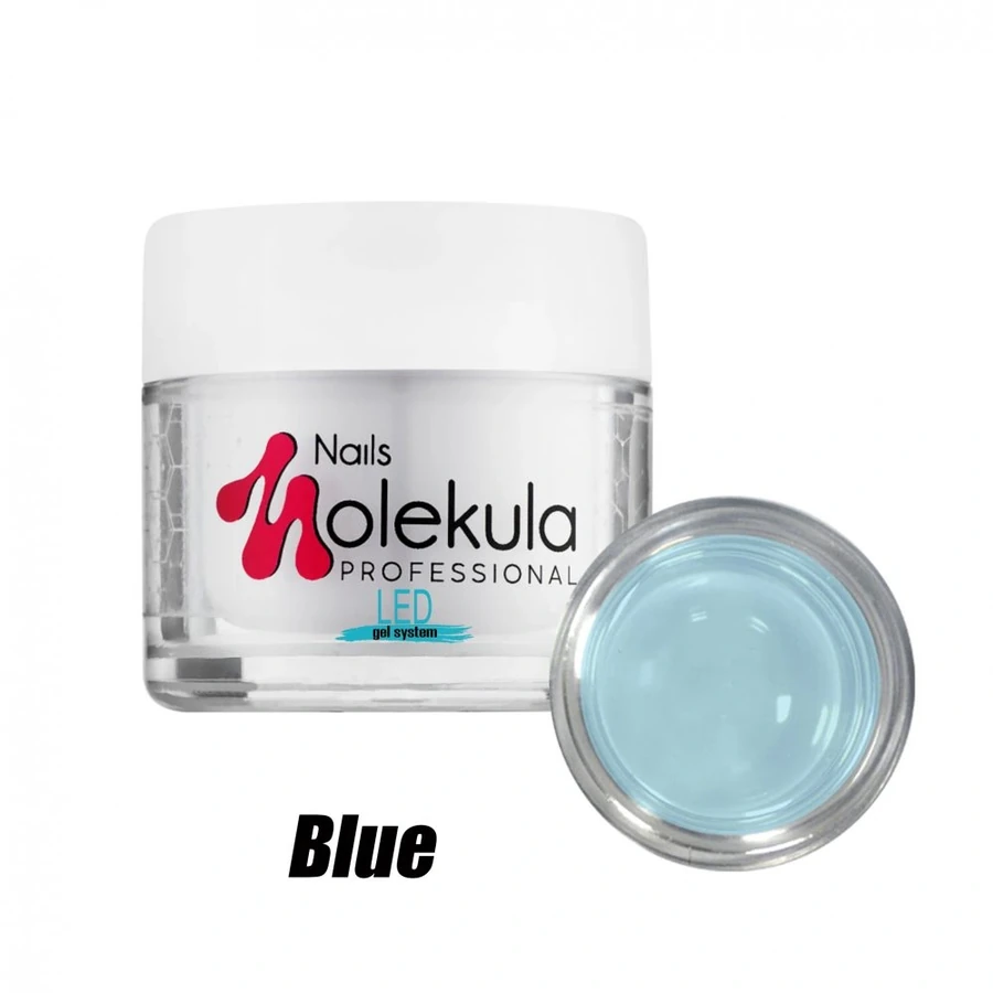 Моделюючий LED-гель для нігтів Molekula LED Gel №11 Blue прозоро-блакитний 50 мл