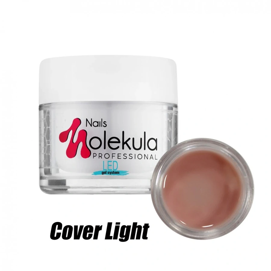 Моделюючий LED-гель для нігтів Molekula LED Gel №13 Cover Light бежево-рожевий 50 мл
