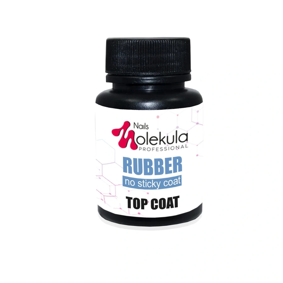 Каучуковий топ без липкого шару Molekula Rubber Top Coat (No Sticky) 30 мл