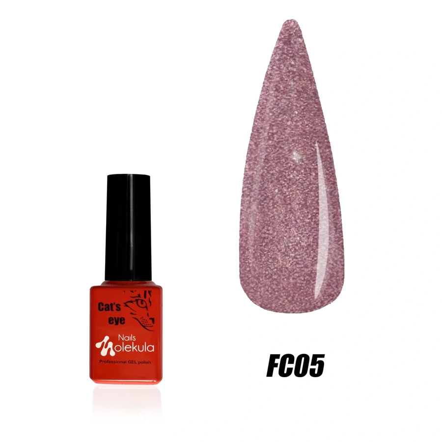 Гель-лак світловідбиваючий з ефектом котячого ока Molekula Cat eye Flash №FC05 6 мл