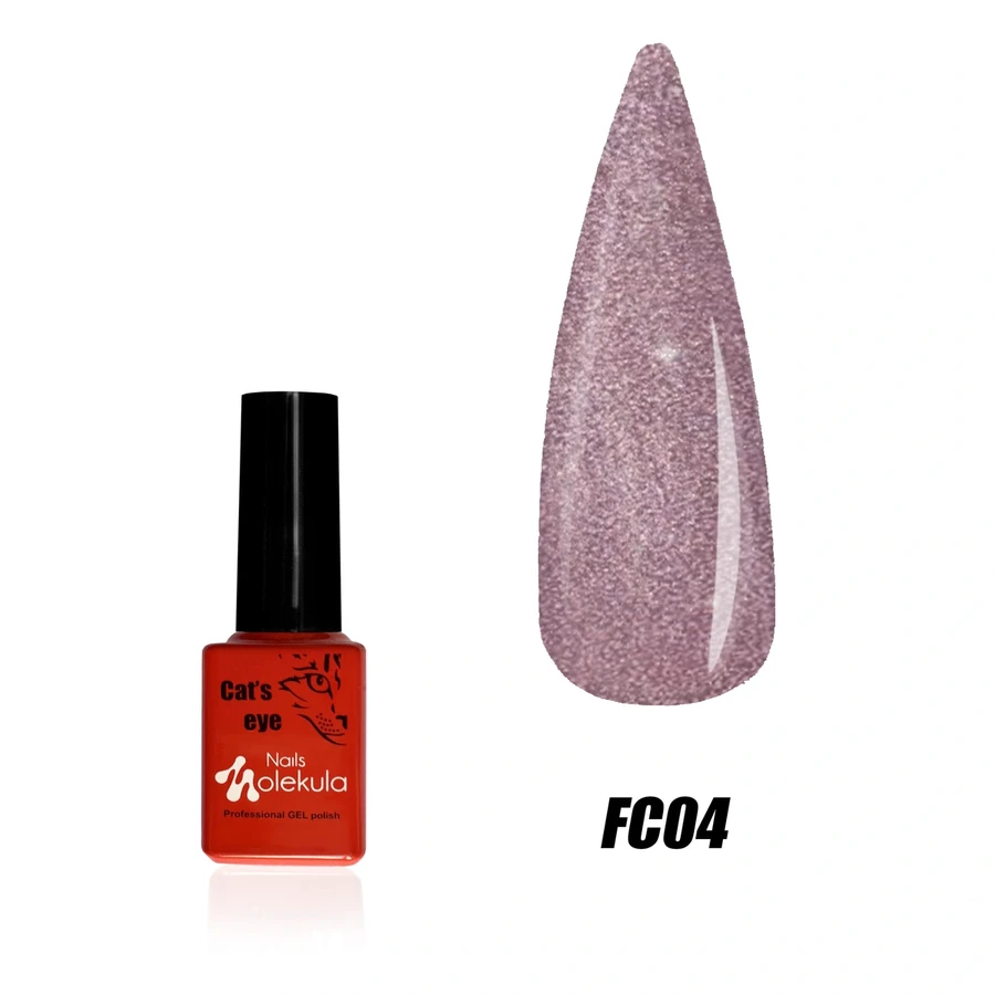 Гель-лак світловідбиваючий з ефектом котячого ока Molekula Cat eye Flash №FC04 6 мл