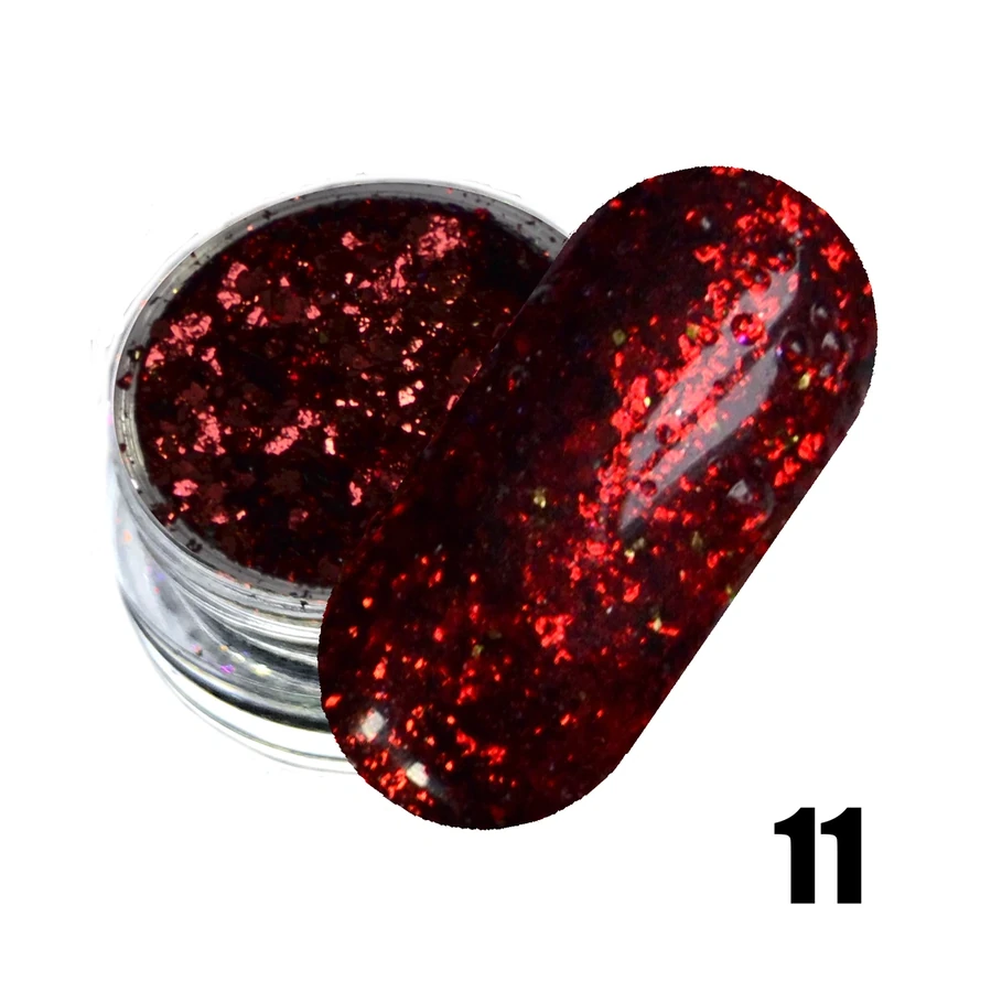 Пластівці-лусочки платинової фольги Molekula Yuki Platinum Foil Flake №11 червоний