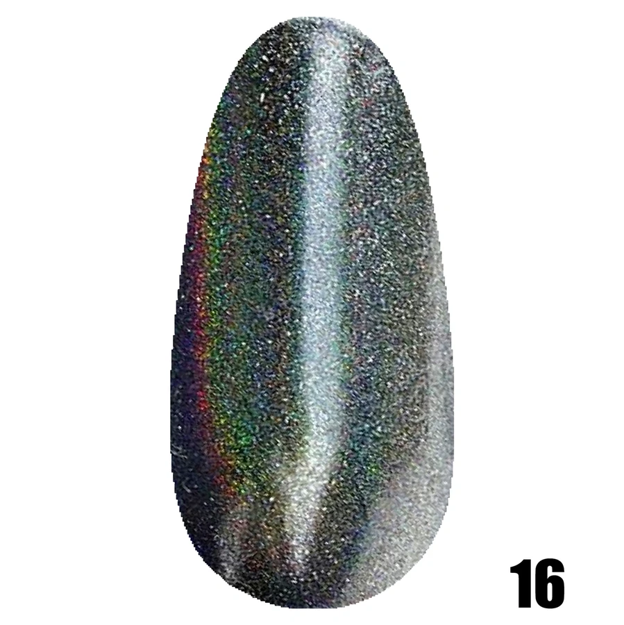 Дзеркальна пудра Molekula Mirror Powder №16 Prism срібло голографічна 0,4г