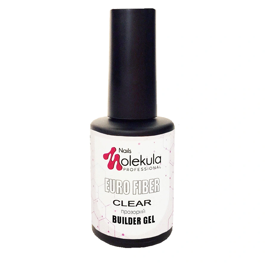 Універсальний гель із зміцнюючим волокном Molekula Euro Fiber Gel Clear прозорий 12 мл