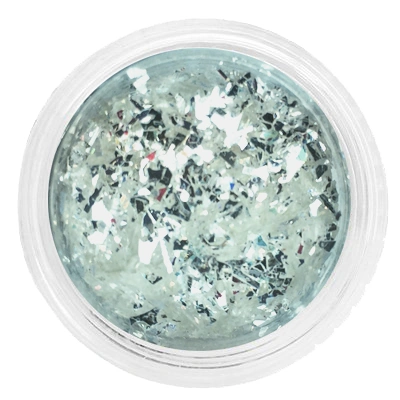 Паєтки для нігтів бите скло Molekula Sequins Broken Glass (Silver) срібло