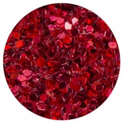 Паєтки для нігтів шестигранники Molekula Sequins for Nails (Red) червоні