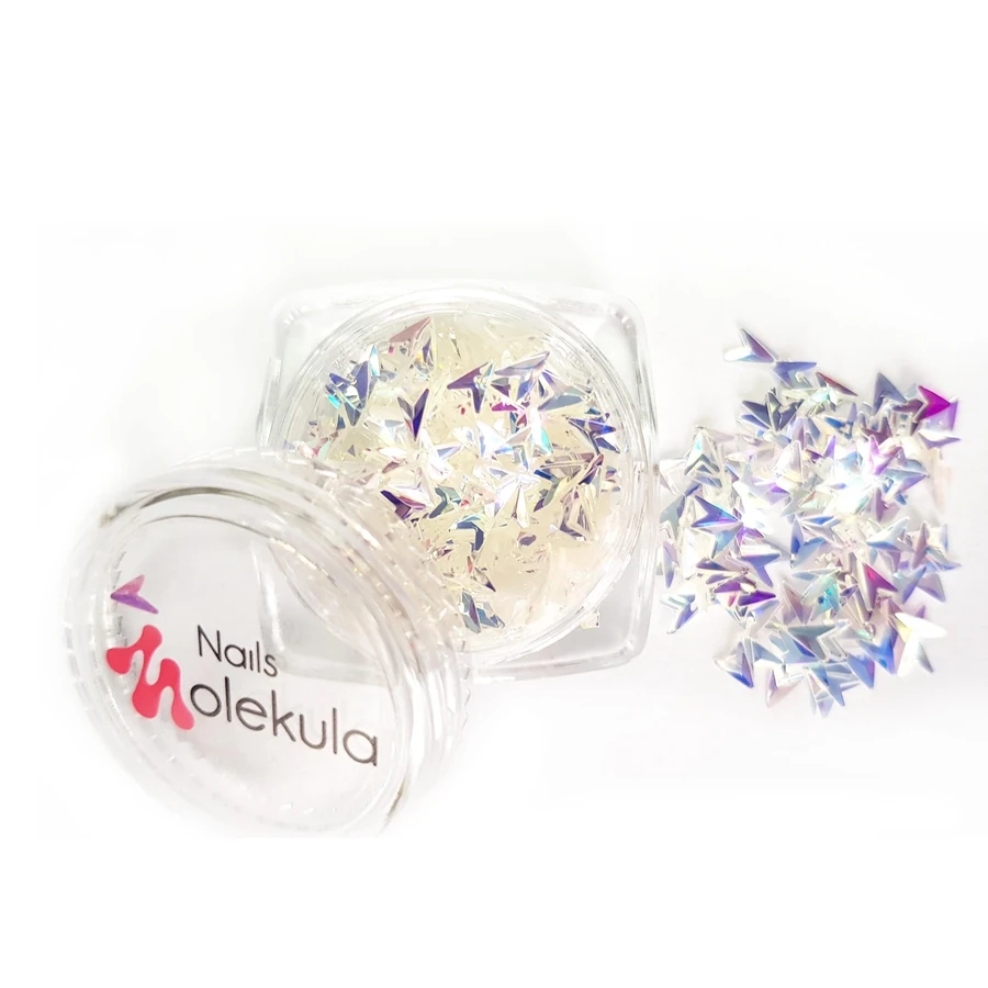 Декор для нігтів луска дракона Molekula Nail Decor Dragon Scale білий голографік 1,5 г