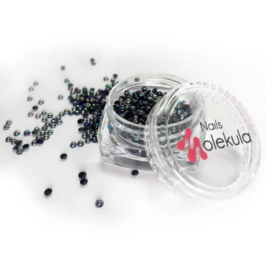 Перли для нігтів Molekula Pearls for Nails (Black Holographic) чорний голографік