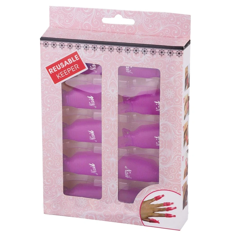 Кліпси-прищіпки для зняття гель-лаку Molekula Сlips for Removing Gel Polish (Pink) рожеві