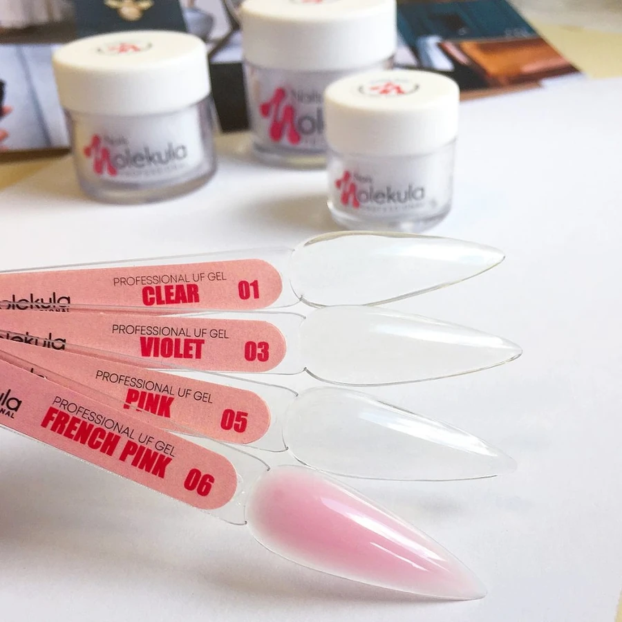 Універсальний гель для моделювання нігтів Molekula Gel №03 Violet прозоро-фіолетовий 100 мл