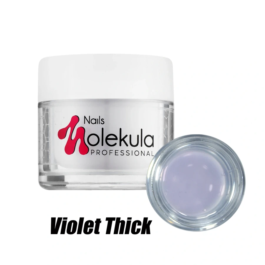 Універсальний гель для моделювання нігтів Molekula Gel №04 Violet Thick прозорий фіолетовий желе 100 мл