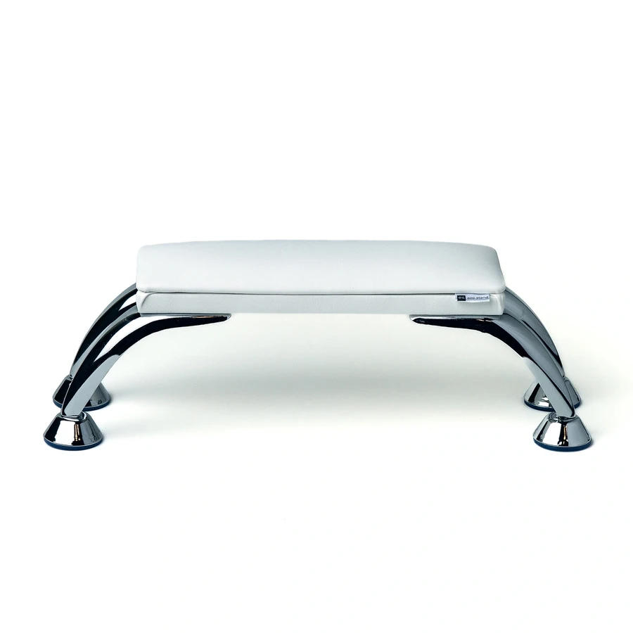 Підставка для манікюру біла на хромованих ніжках Eco Stand MINI White on Chrome Legs