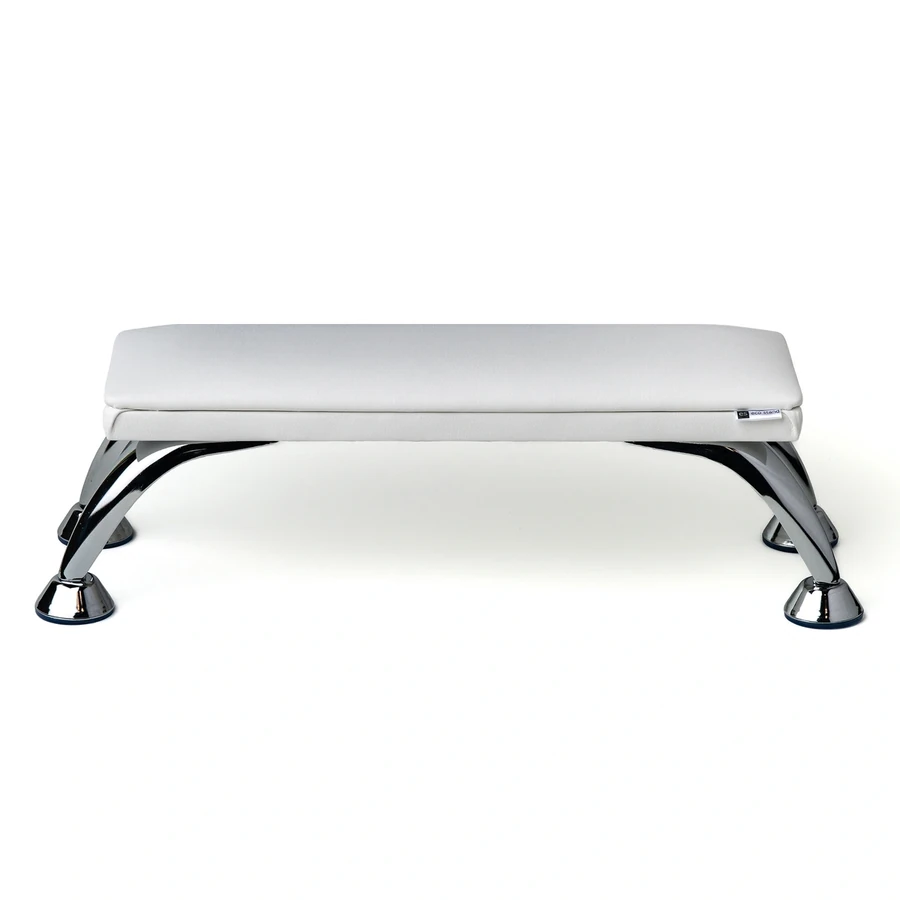 Підставка для манікюру біла на хромованих ніжках Eco Stand MАХI White on Chrome Legs