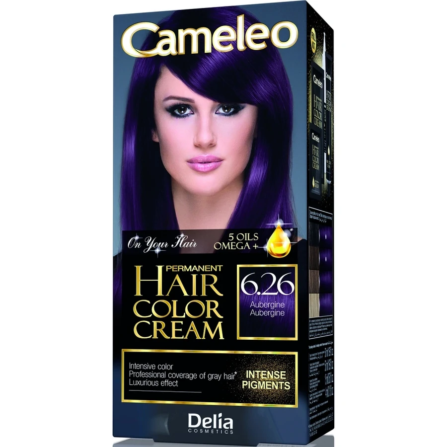 Фарба для волосся Delia Cameleo Hair Color Cream Aubergine баклажан 50 мл
