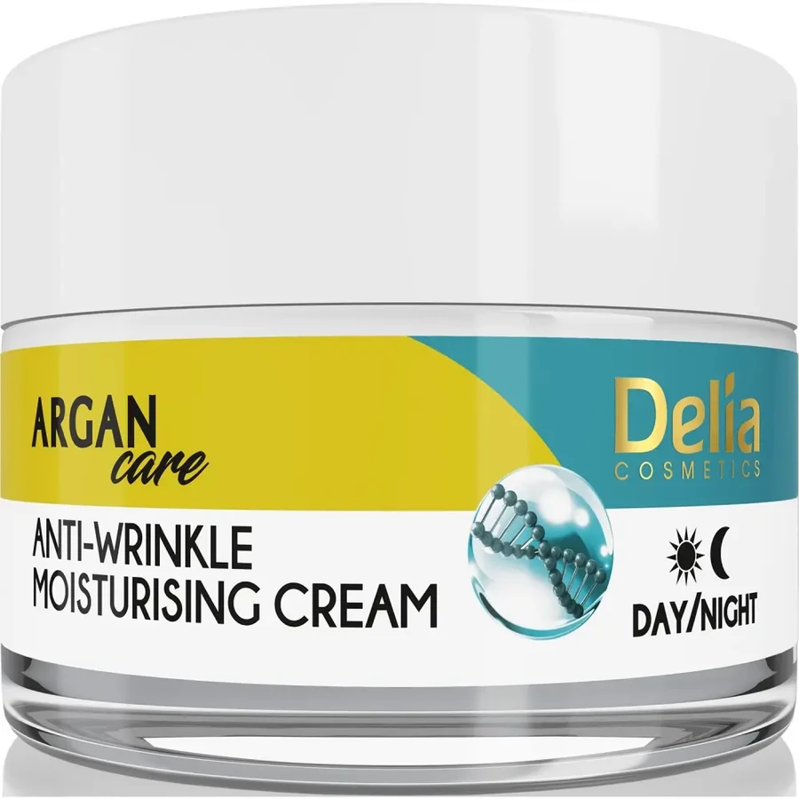 Крем для обличчя день/ніч з гіалуроновою кислотою Delia Argan Care Anti-Wrinkle Moisturising Cream 50 мл