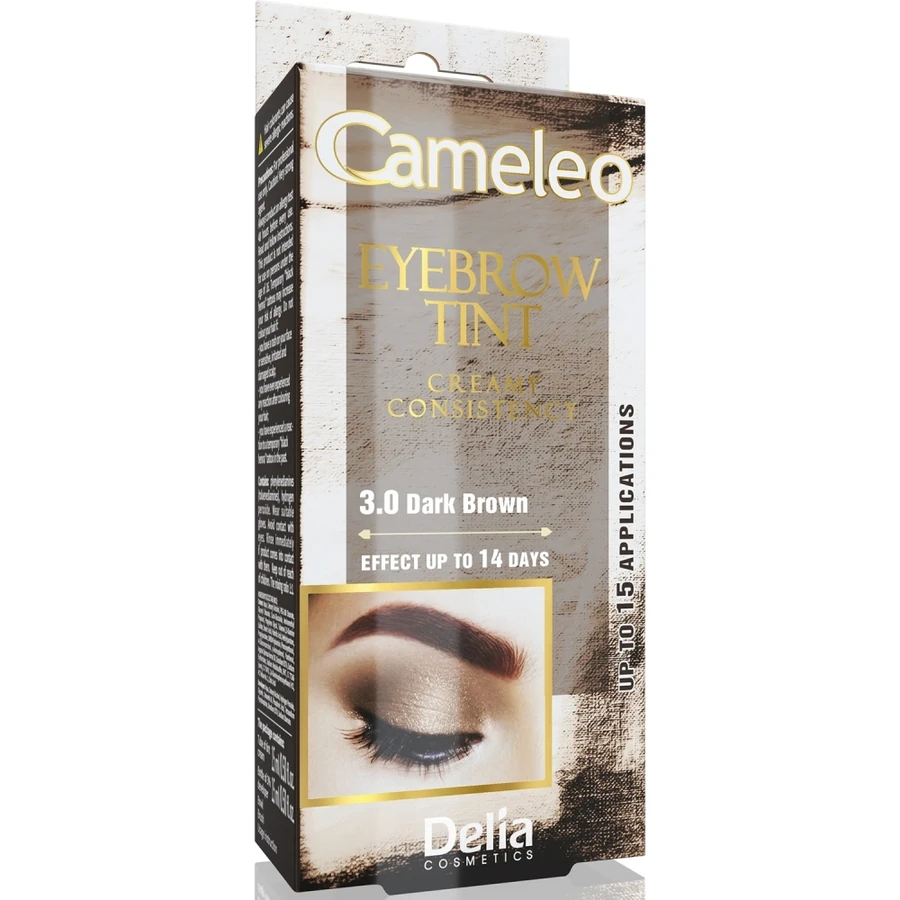 Крем-фарба для брів Delia Cameleo Eyebrow Експерт Tint Dark Brown темно-коричневий 15 мл