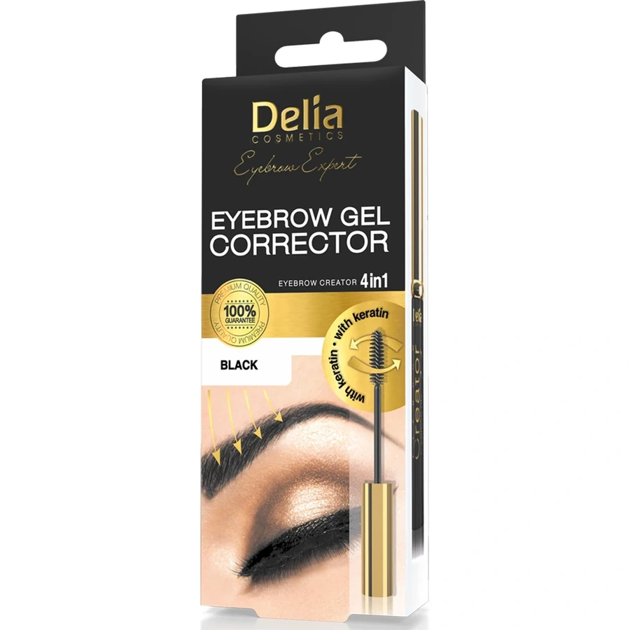 Гель-коректор для брів Delia Eyebrow Gel Corrector Black чорний 7 мл