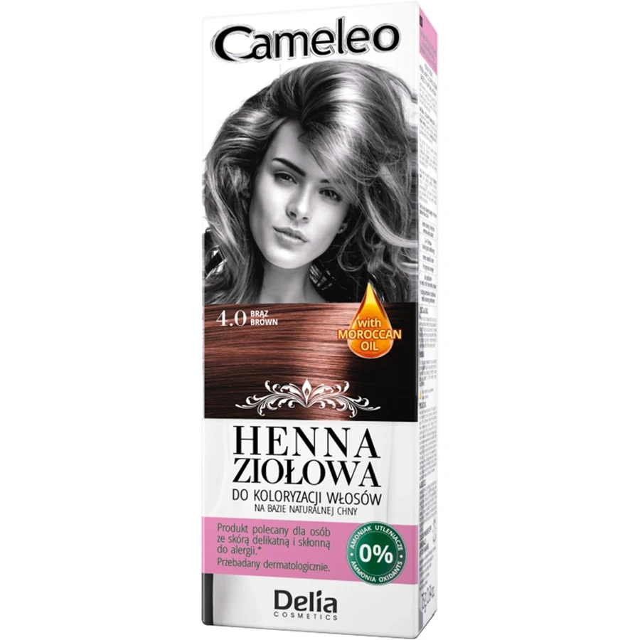 Фарба-мус для волосся трав`яна з хною Delia Cameleo Herbal Hair Dye-mousse with Henna Brown коричневий 75 г