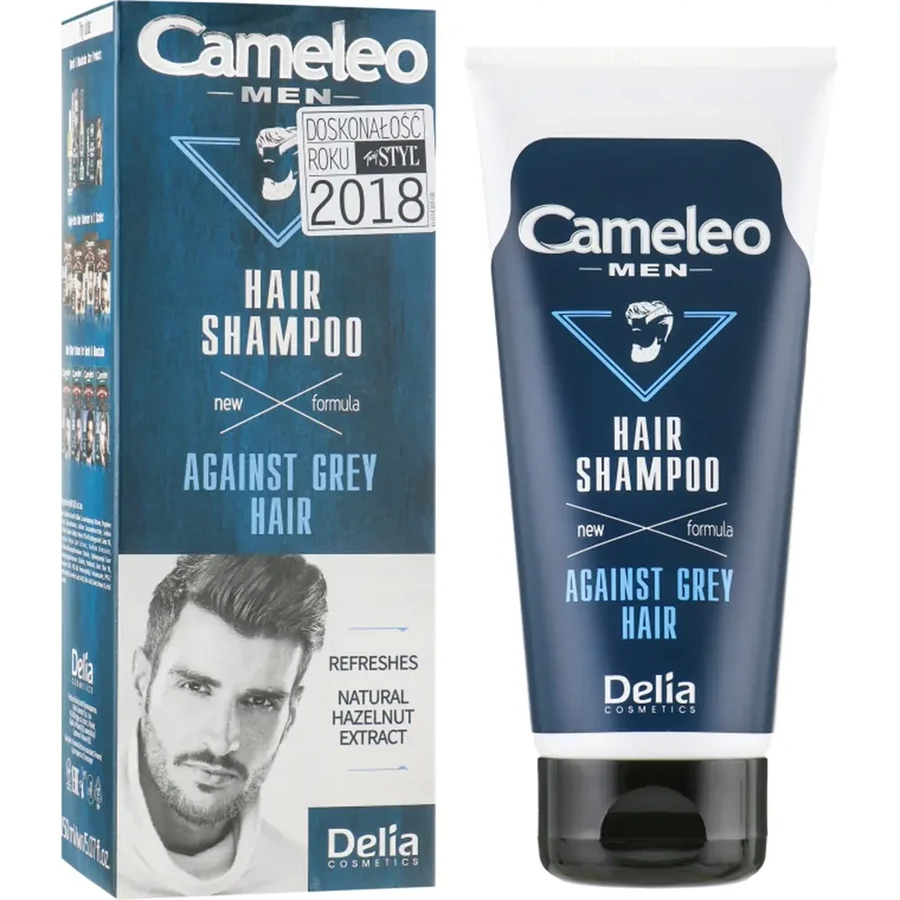 Шампунь для волосся та бороди проти сивини Delia Cameleo Men Shampoo Against Grey Hair 150 мл