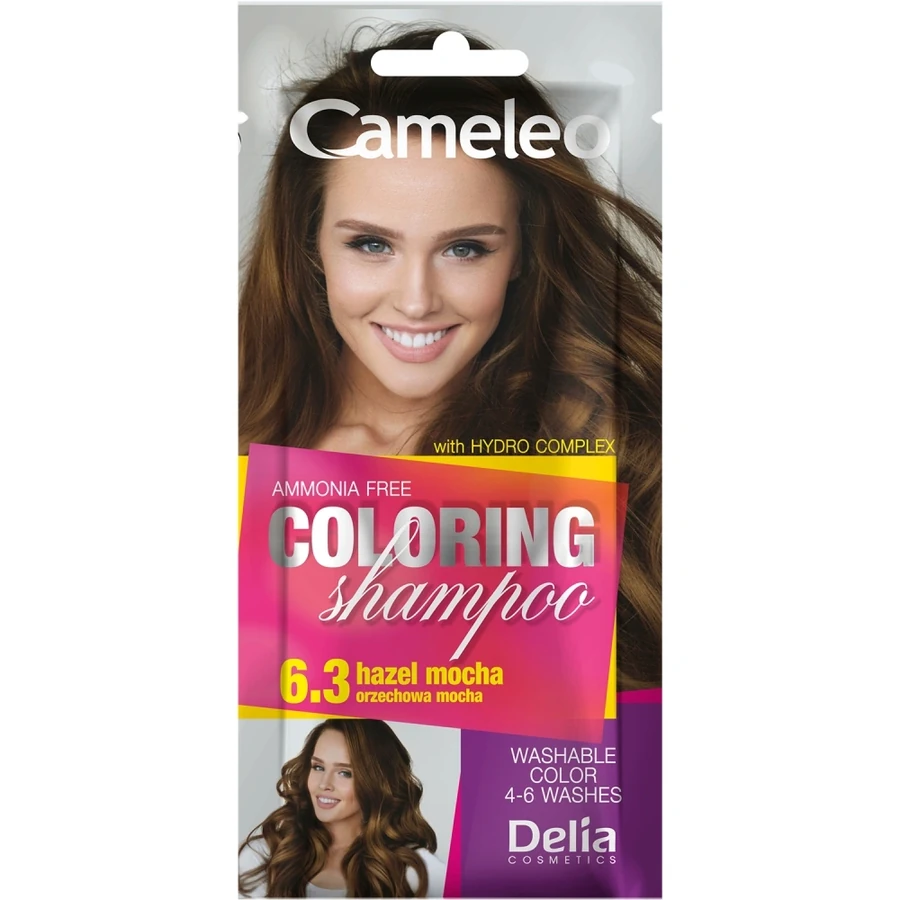Відтінковий шампунь Delia Cameleo Coloring Shampoo Hazel Mocha горіховий мокко 40 мл