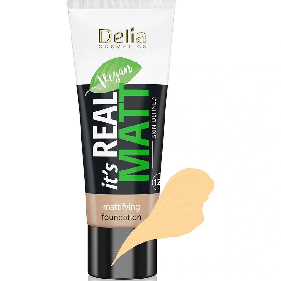 Тональний крем матуючий Delia Real Matt Tonal Cream №101 Porcelain порцеляна 30 мл