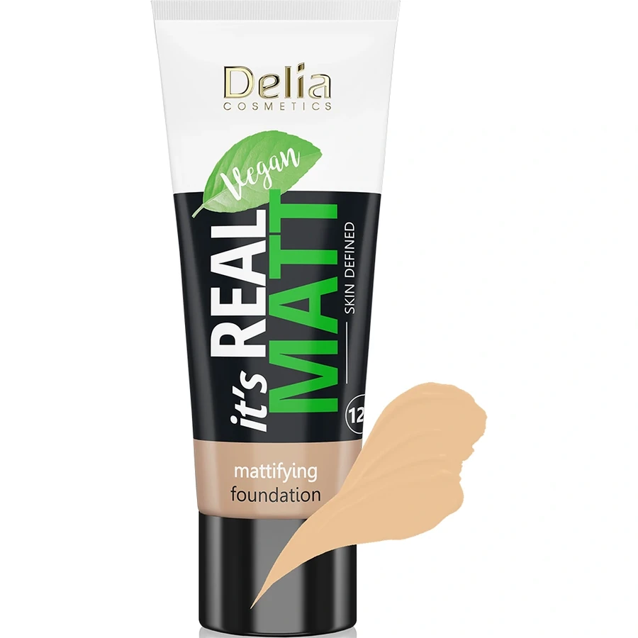 Тональний крем матуючий Delia Real Matt Tonal Cream №103 Warm Beige теплий бежевий 30 мл