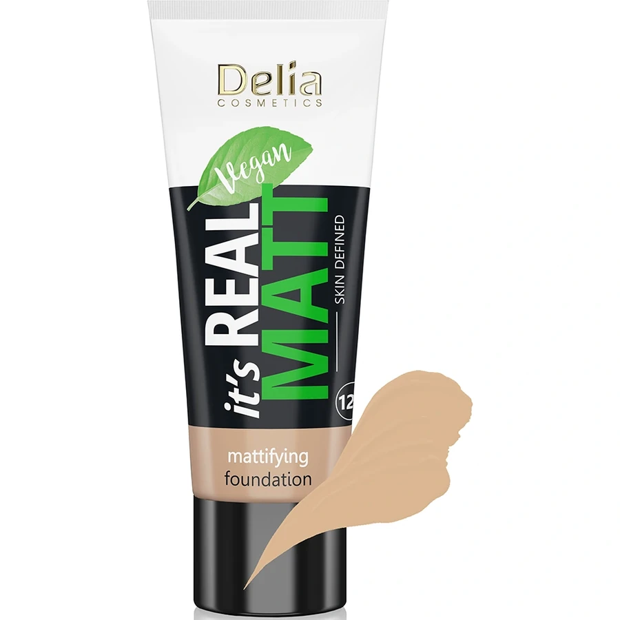 Тональний крем матовий Delia Real Matt Tonal Cream №104 Sand пісочний 30 мл