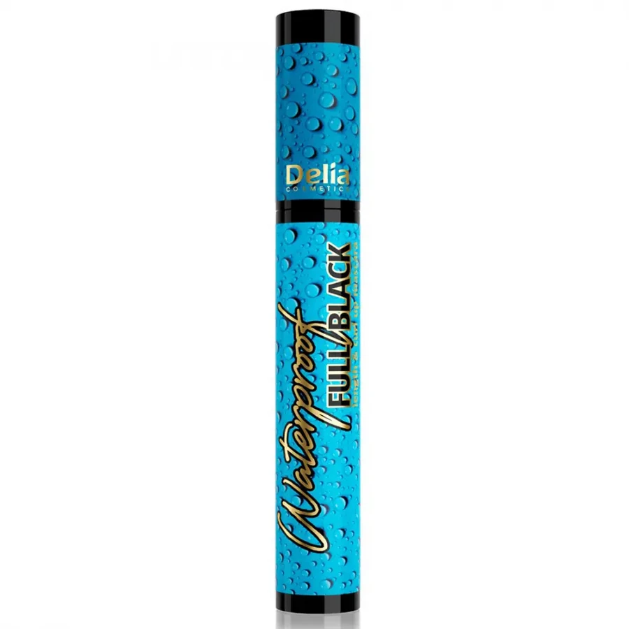 Туш для вій водостійка Delia Waterproof Full Mascara Black чорна 12 мл