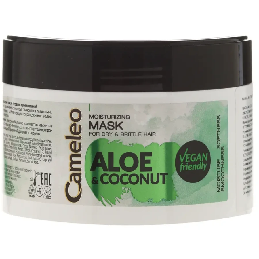 Маска зволожуюча для волосся алое та кокос Delia Cameleo Aloe & Coconut Mask 200 мл