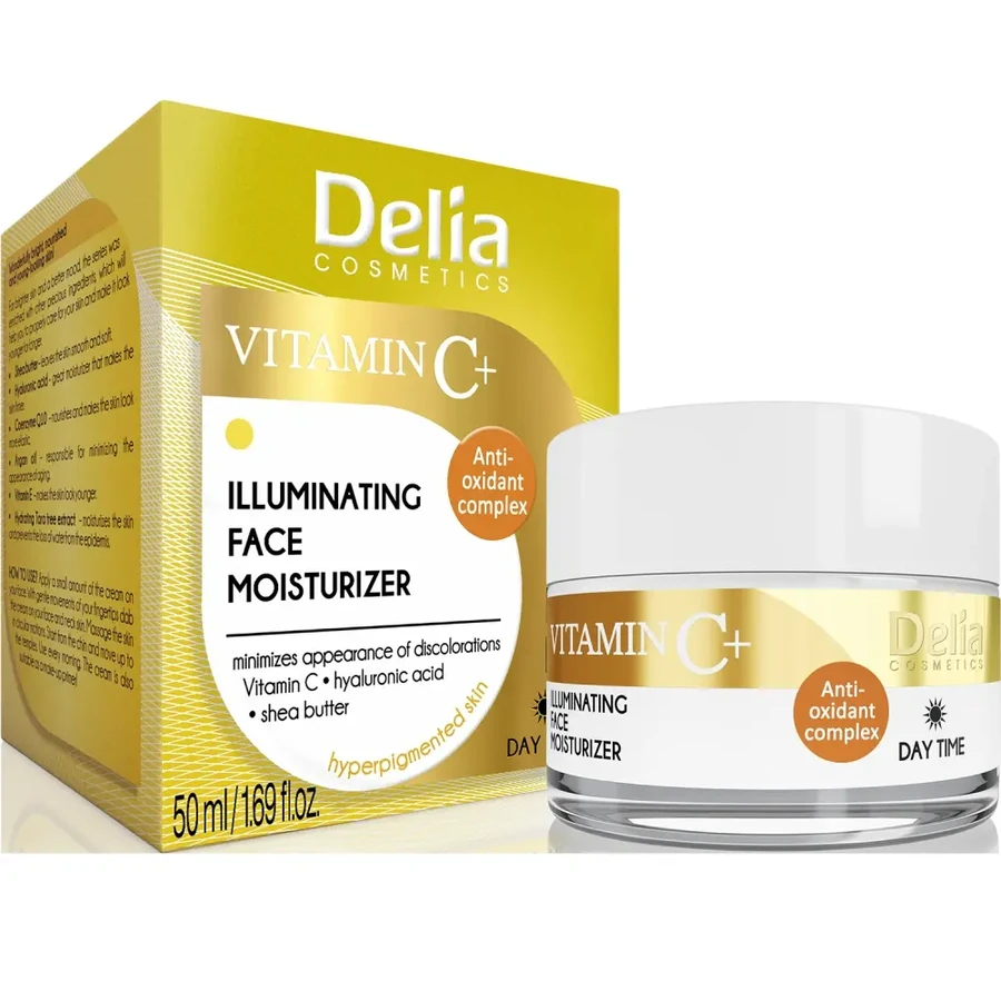 Зволожуючий крем-ілюмінатор для обличчя Delia Vitamin C+ Illuminating Face Moisturizer 50 мл