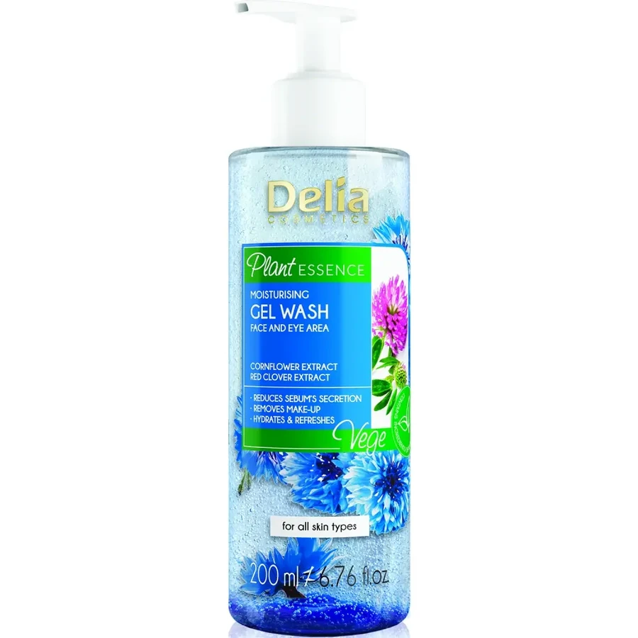 Гель для вмивання зволожуючий Delia Plant Essence Moisturising Gel Wash Face & Eye Area 200 мл