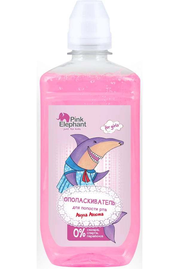 Ополіскувач для ротової порожнини Акула Анюта Pink Elephant Mouthwash Shark Anyuta 300 мл