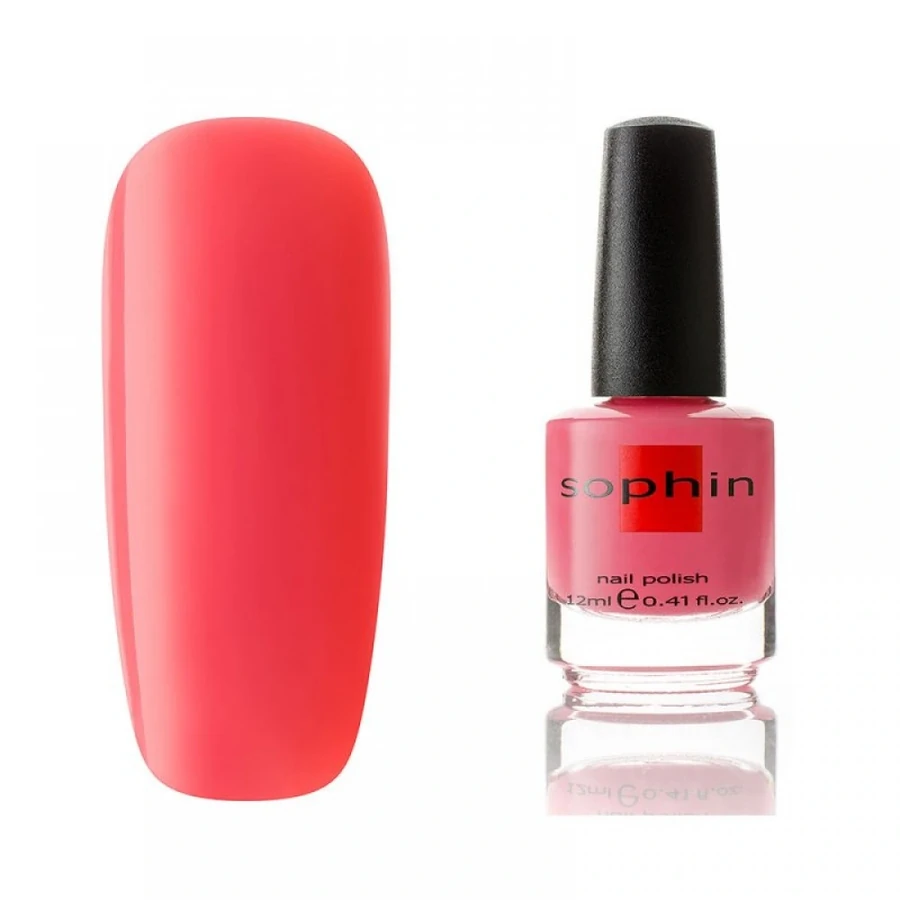 Лак Sophin Nail Lacquer №019 рожево-червоний, емаль 12 мл